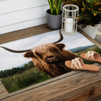 Scottish Highland Cattle Portrait Outdoor Rug Gallery Image 2
