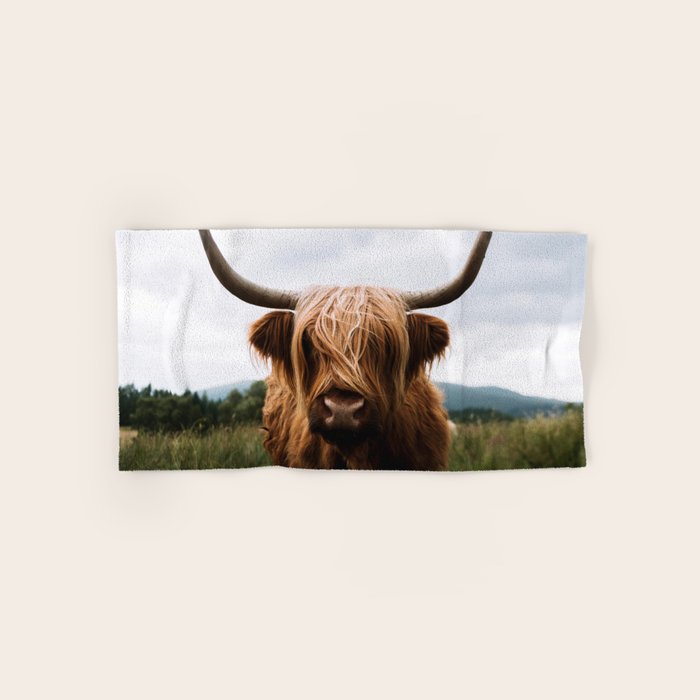 Scottish Highland Cattle Portrait Bath Towel Gallery Image 1