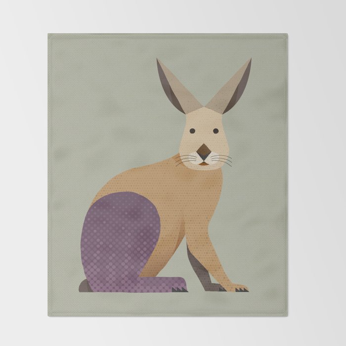Whimsy European Hare Throw Blanket Gallery Image 2
