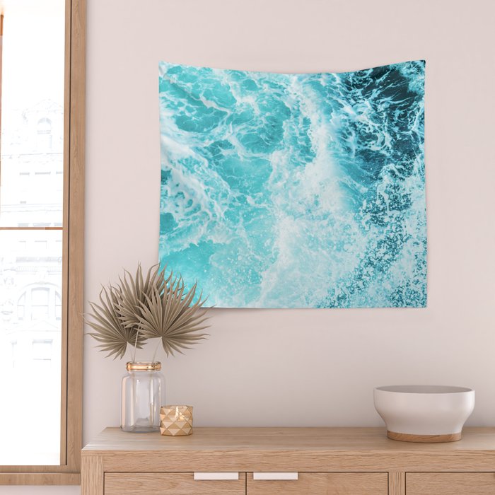 Perfect Sea Waves Wall Tapestry Gallery Image 2
