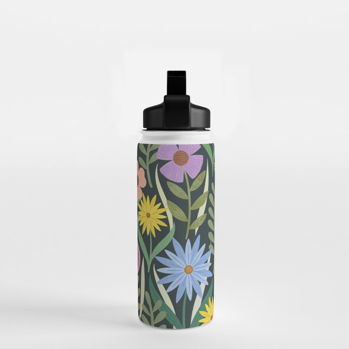 Wildflower Garden - Dark Water Bottle Gallery Image 2