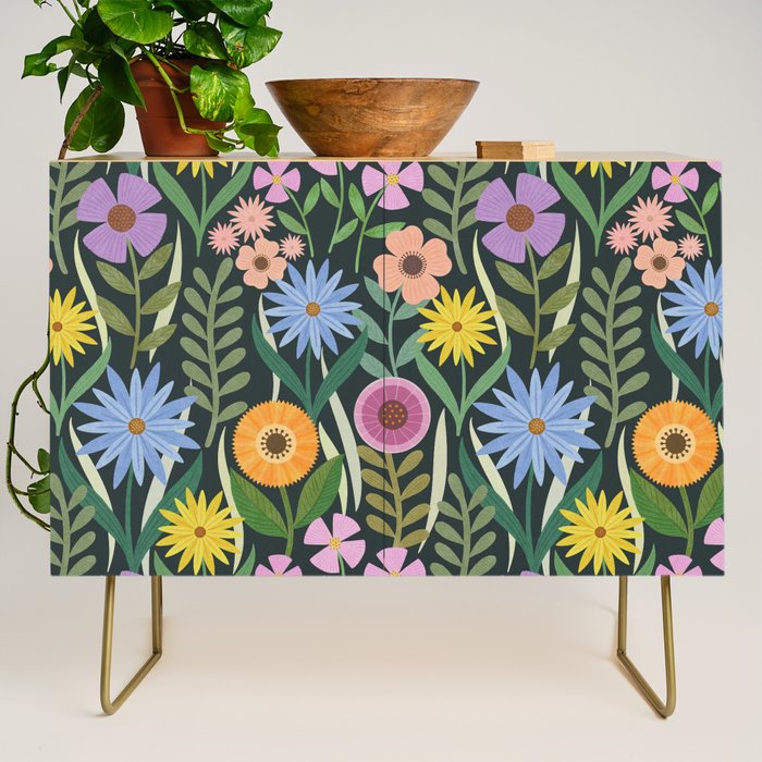 Wildflower Garden - Dark Credenza Gallery Image 1