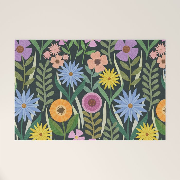 Wildflower Garden - Dark Welcome Mat Gallery Image 1