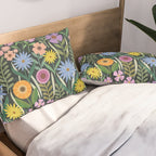 Wildflower Garden - Dark Pillow Sham Gallery Image 2