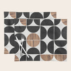 Mid-Century Modern Pattern No.1 - Concrete and Wood Placemat Gallery Image 1