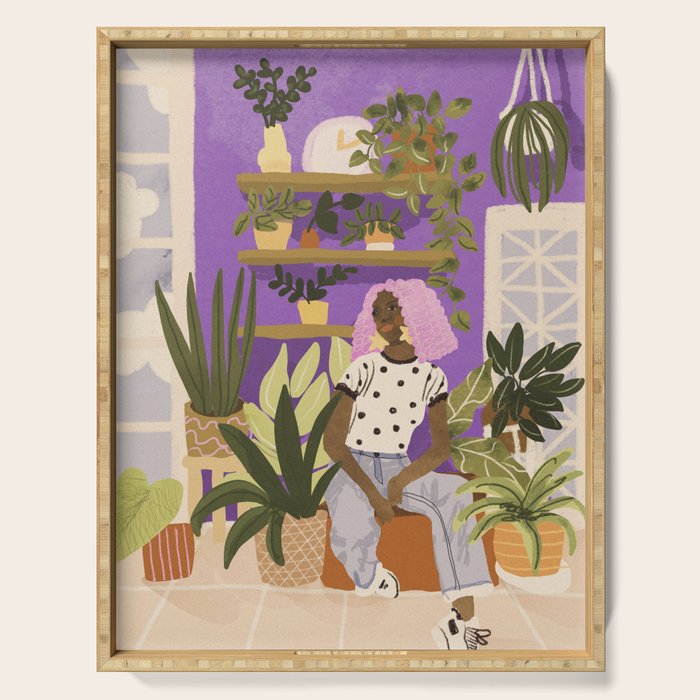 Pink Hair Beauty Serving Tray Gallery Image 1