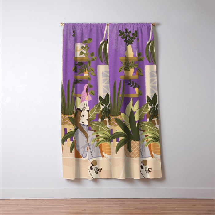 Pink Hair Beauty Window Curtain Gallery Image 3