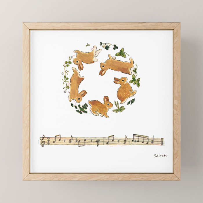 Bunny's footsteps Mini Art Print Gallery Image 1