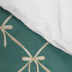 Bows & Ribbons Pattern XXXI Teal Green Comforter Gallery Image 4