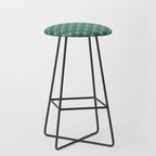 Bows & Ribbons Pattern XXXI Teal Green Stool Gallery Image 1