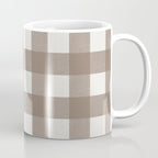 Gingham Cloth / Mocha Checks Coffee Mug Gallery Image 1
