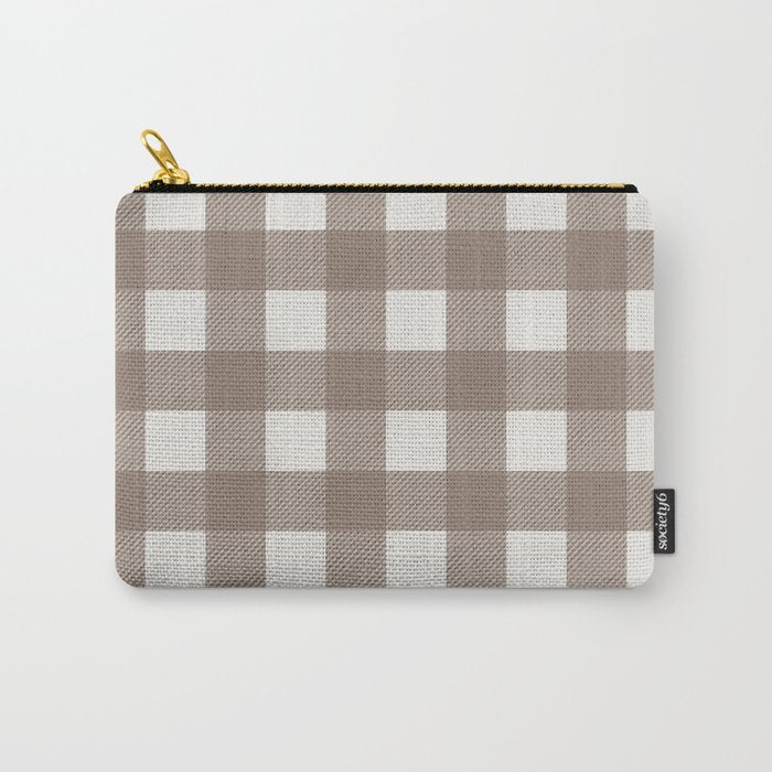 Gingham Cloth / Mocha Checks Carry All Pouch Gallery Image 1