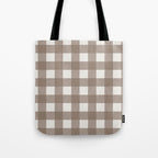 Gingham Cloth / Mocha Checks Tote Bag Gallery Image 1