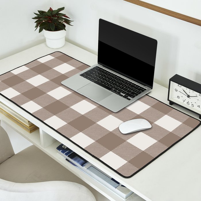 Gingham Cloth / Mocha Checks Desk Mat Gallery Image 2