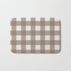 Gingham Cloth / Mocha Checks Bath Mat Gallery Image 1