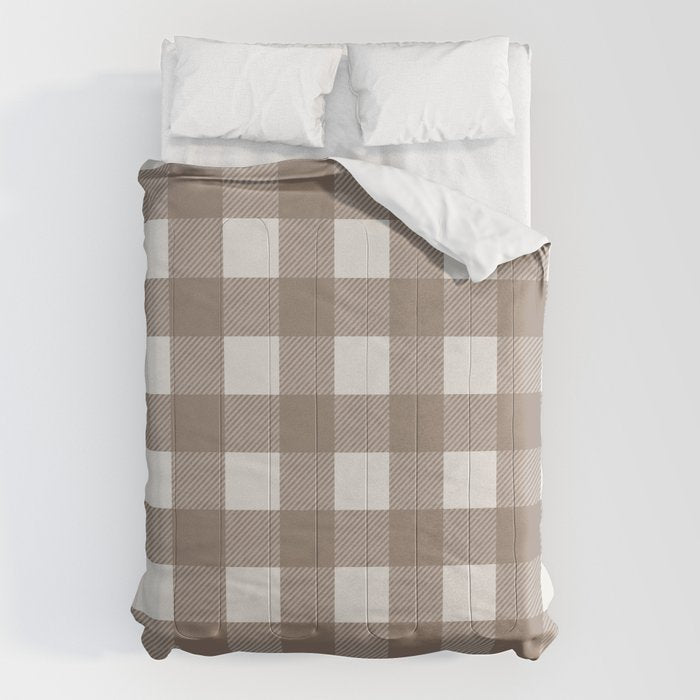 Gingham Cloth / Mocha Checks Comforter Gallery Image 6