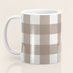 Gingham Cloth / Mocha Checks Coffee Mug Gallery Image 3