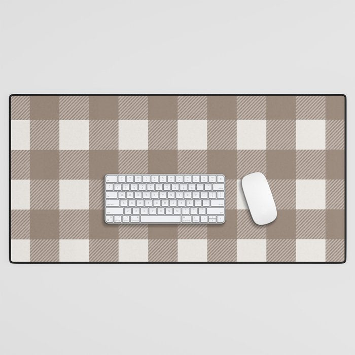 Gingham Cloth / Mocha Checks Desk Mat Gallery Image 1