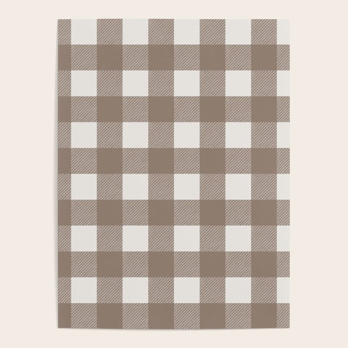 Gingham Cloth / Mocha Checks Poster Gallery Image 4