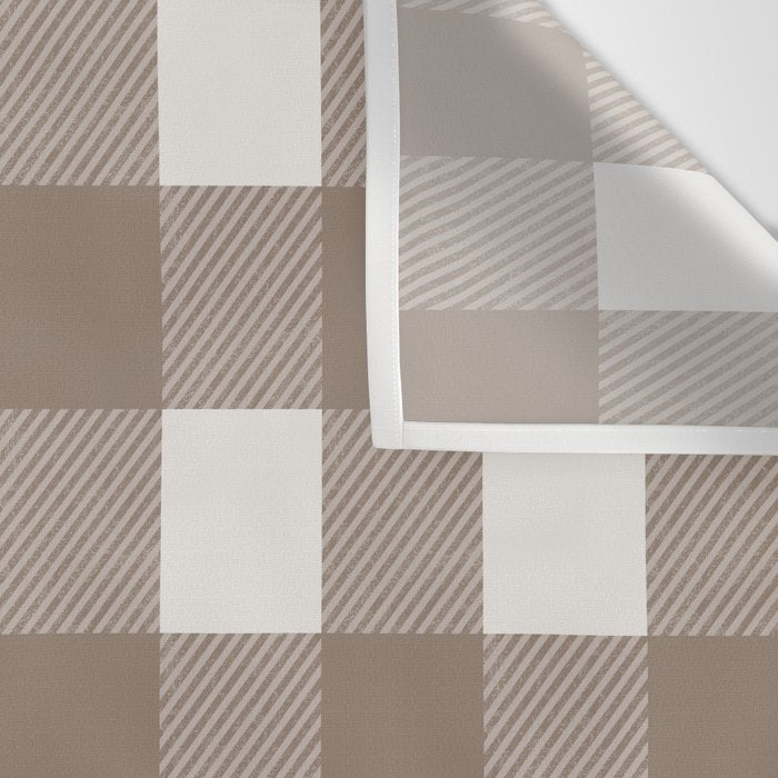 Gingham Cloth / Mocha Checks Wall Tapestry Gallery Image 3