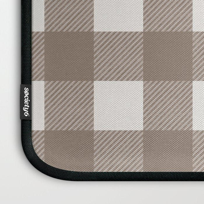 Gingham Cloth / Mocha Checks Laptop Sleeve Gallery Image 3
