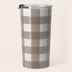 Gingham Cloth / Mocha Checks Travel Mug Gallery Image 3