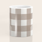 Gingham Cloth / Mocha Checks Coffee Mug Gallery Image 4