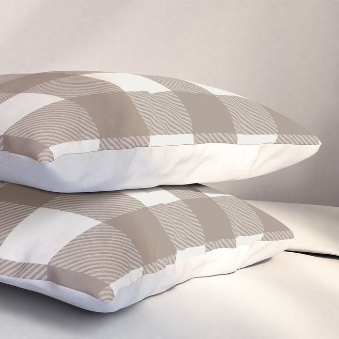 Gingham Cloth / Mocha Checks Pillow Sham Gallery Image 3