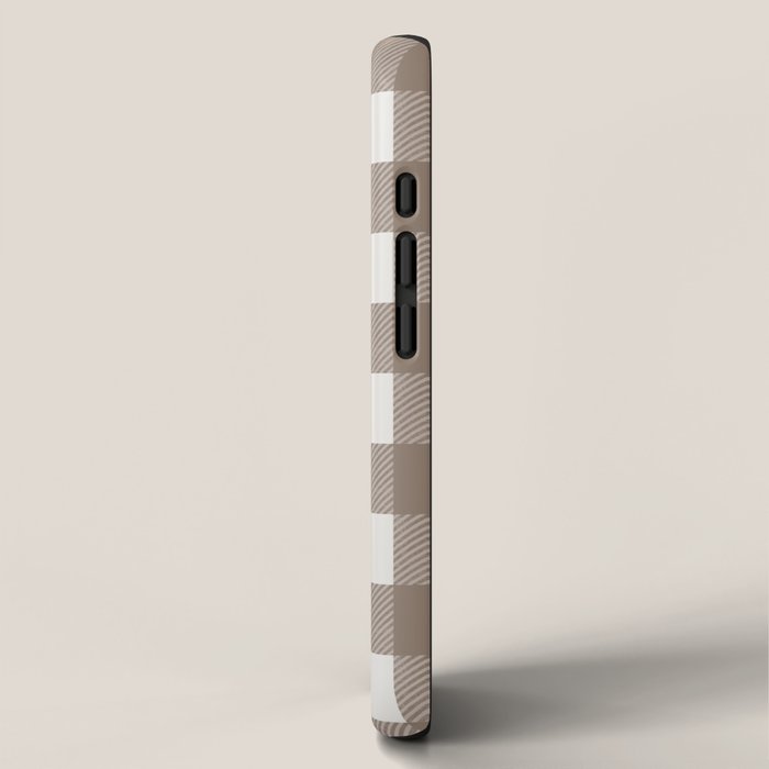 Gingham Cloth / Mocha Checks iPhone Case Gallery Image 2