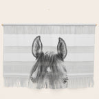 peekaboo horse, bw horse print, horse photo, equestrian print, equestrian photo, equestrian decor Wall Hanging Gallery Image 1