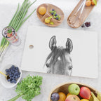 peekaboo horse, bw horse print, horse photo, equestrian print, equestrian photo, equestrian decor Cutting Board Gallery Image 2