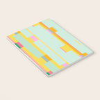 Mint Stripe Grid Notebook Gallery Image 3