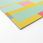 Mint Stripe Grid Welcome Mat Gallery Image 2