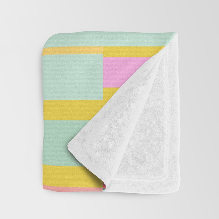 Mint Stripe Grid Throw Blanket Gallery Image 3