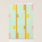 Mint Stripe Grid Stationery Card Gallery Image 2