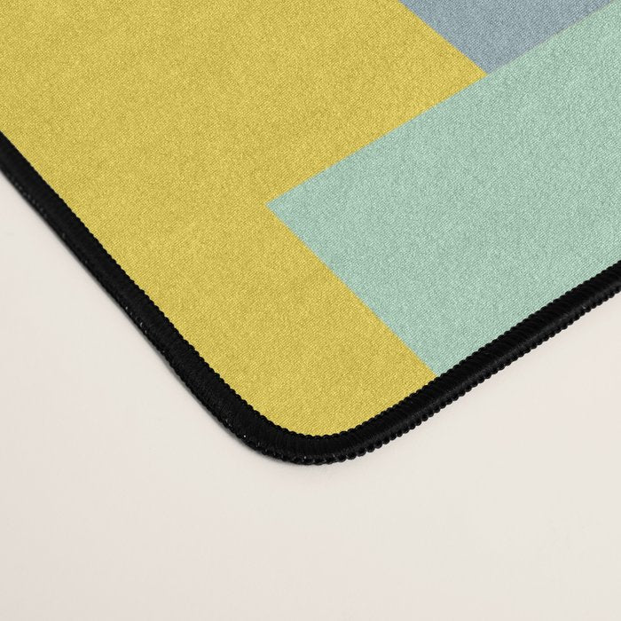 Mint Stripe Grid Desk Mat Gallery Image 4