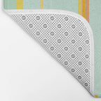 Mint Stripe Grid Bath Mat Gallery Image 2