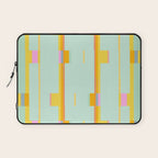 Mint Stripe Grid Laptop Sleeve Gallery Image 1