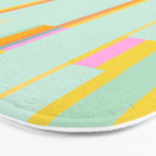 Mint Stripe Grid Bath Mat Gallery Image 3