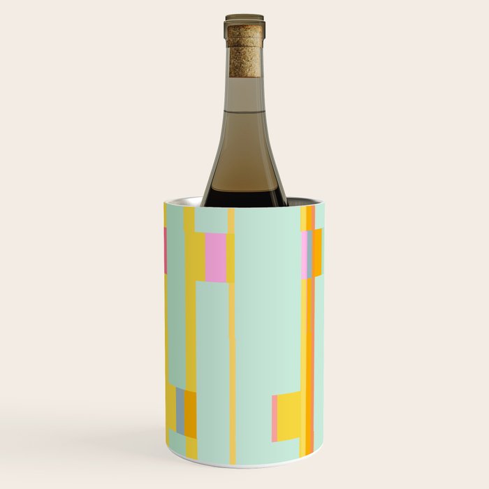 Mint Stripe Grid Wine Chiller Gallery Image 2