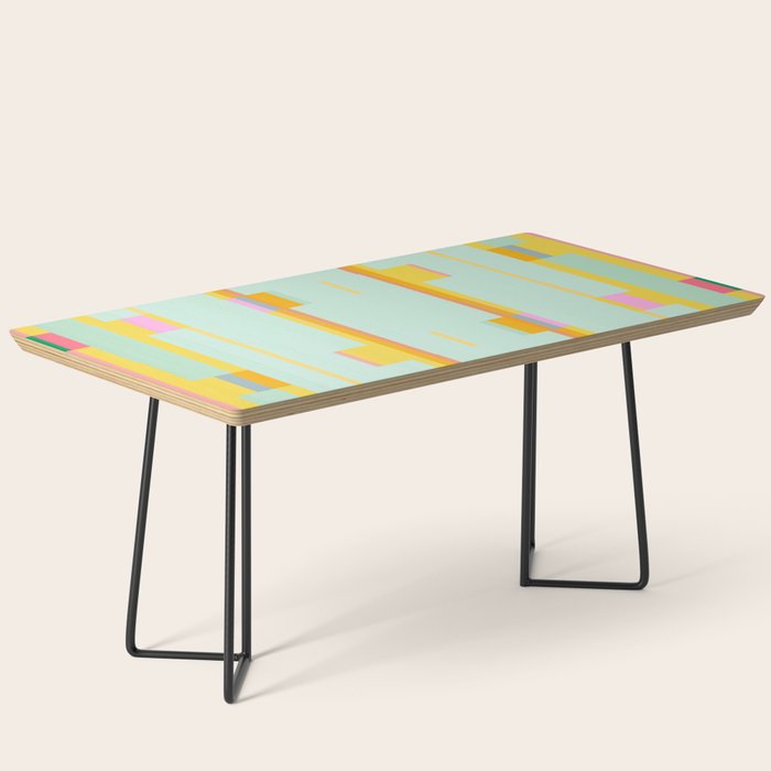 Mint Stripe Grid Coffee Table Gallery Image 1