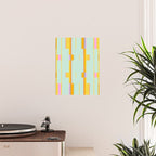 Mint Stripe Grid Poster Gallery Image 2