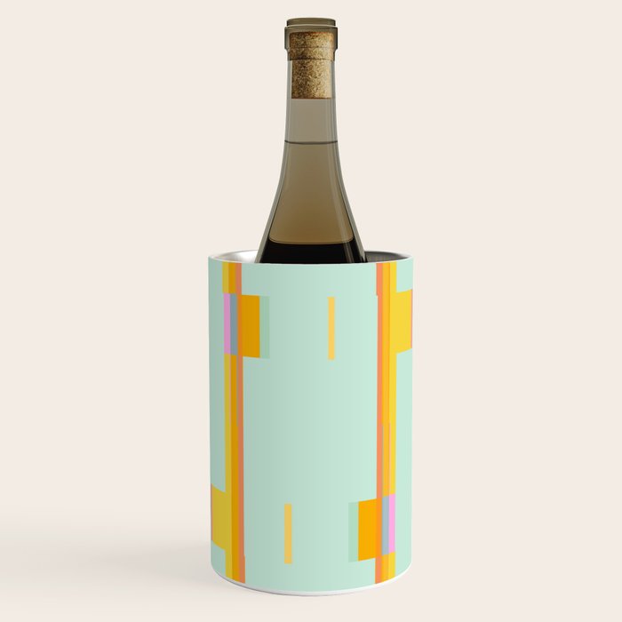 Mint Stripe Grid Wine Chiller Gallery Image 1