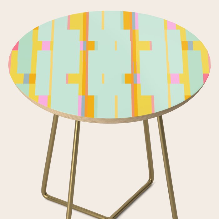 Mint Stripe Grid Side Table Gallery Image 2