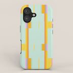 Mint Stripe Grid iPhone Case Gallery Image 1