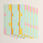 Mint Stripe Grid Wrapping Paper Gallery Image 3