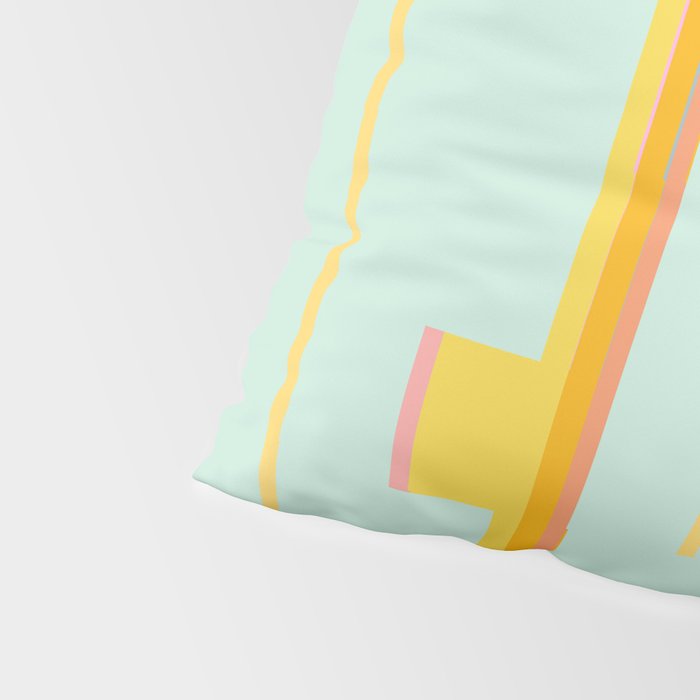 Mint Stripe Grid Pillow Sham Gallery Image 4