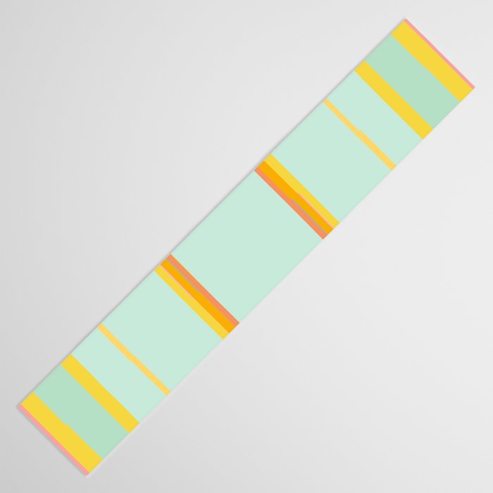 Mint Stripe Grid Table Runner Gallery Image 3