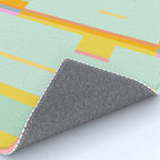Mint Stripe Grid Rug Gallery Image 4