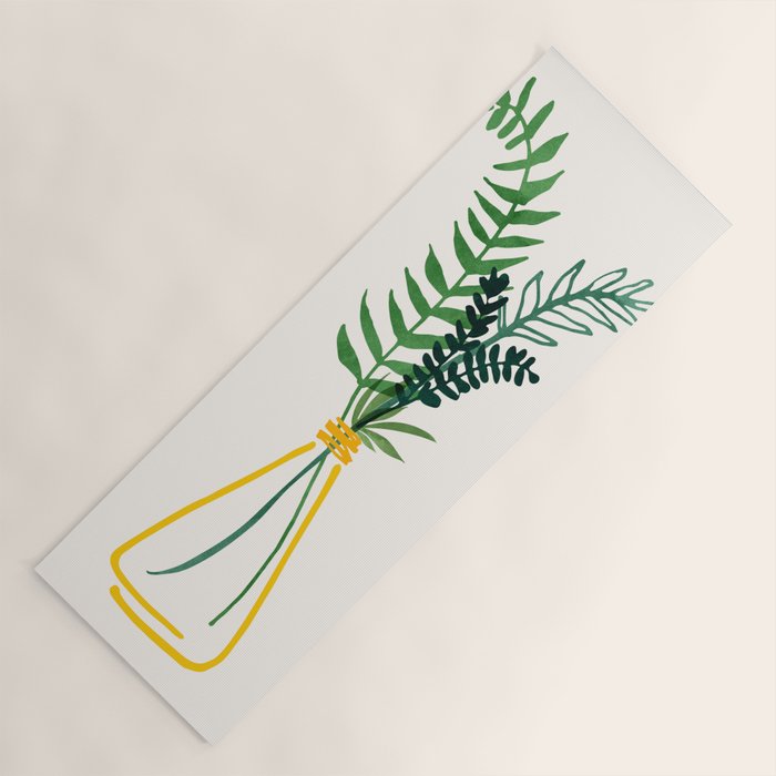 Spring Bouquet Watercolor Botanical Yoga Mat Gallery Image 1